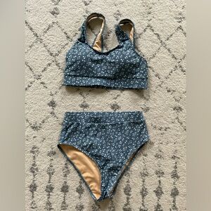 Geode two piece high waisted suit.